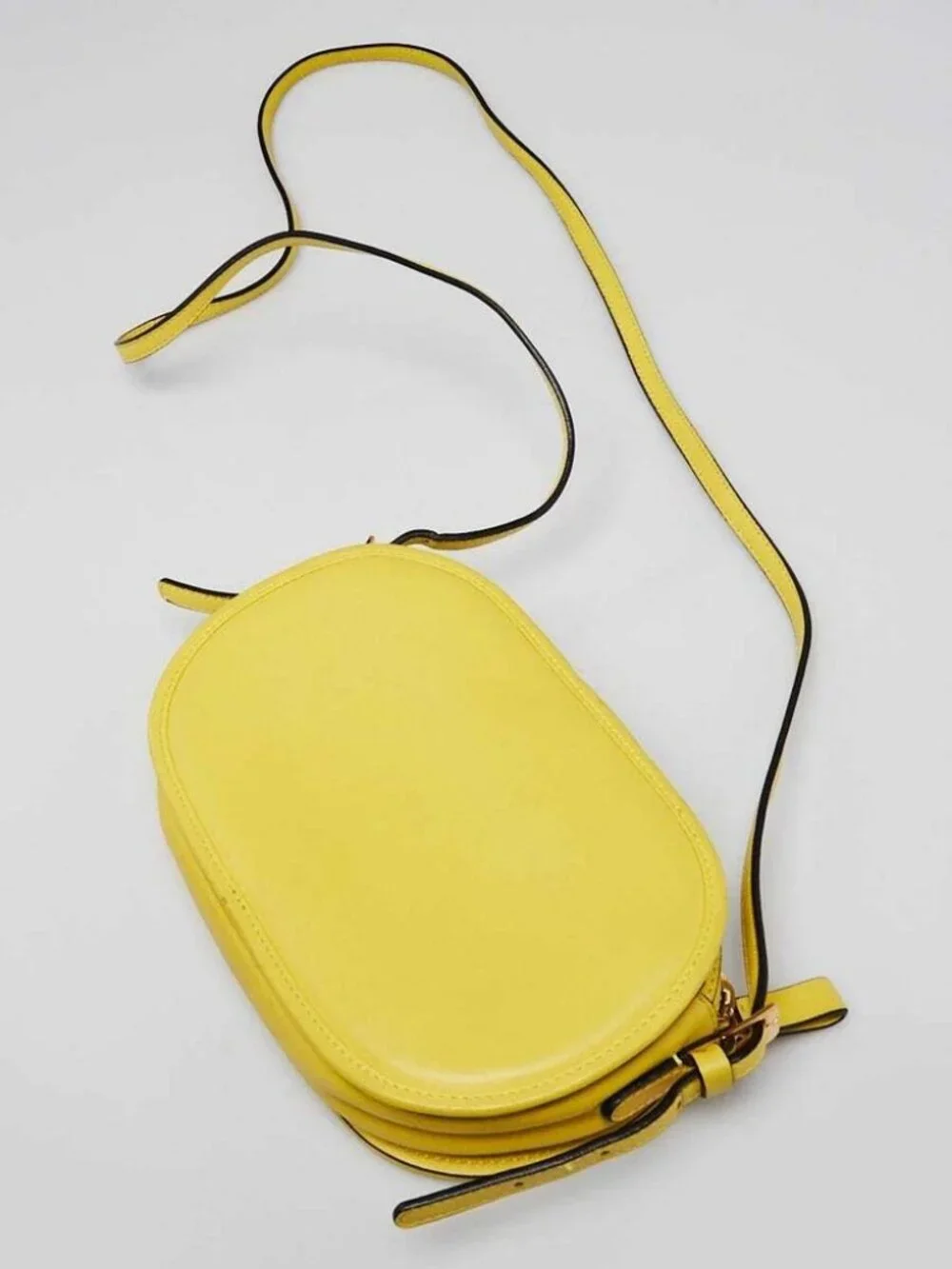 Valentino Yellow Leather Logo-Go Bag
